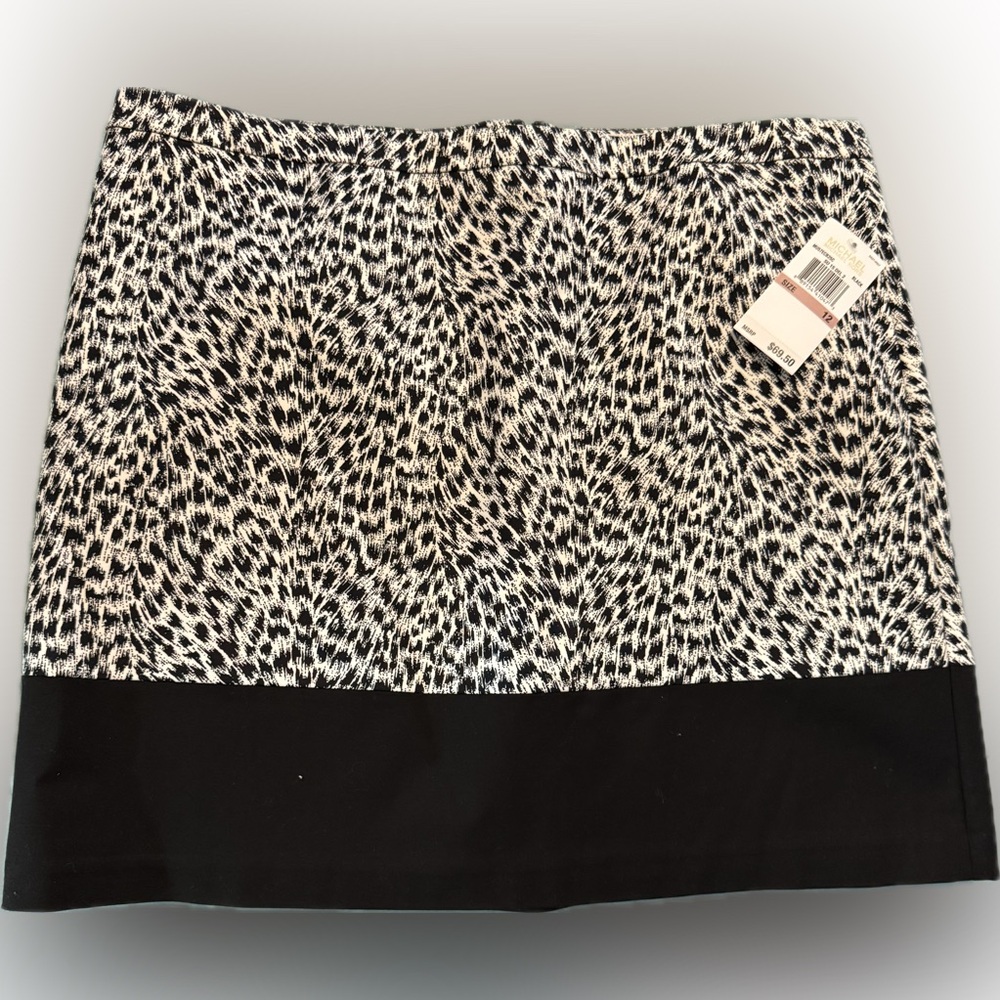 MICHAEL Michael Kors Black and White Mini Skirt